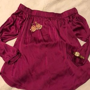 Silky Magenta Top NWOT